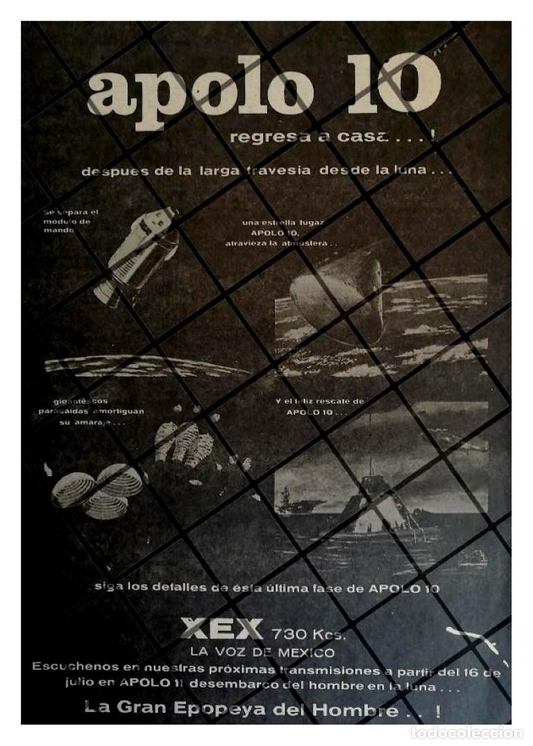 Sammeln von Plakaten: AFICHE RETRO RADIO DIFUSORA XEX RADIO Y LA MISION APOLO X