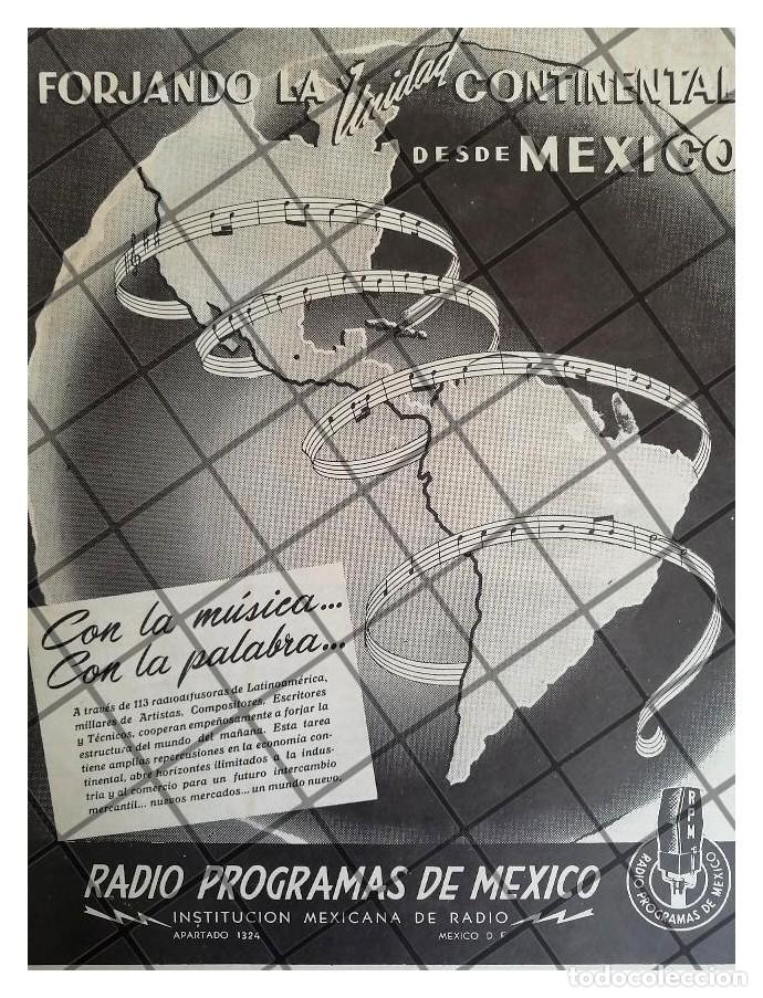 Sammeln von Plakaten: PUBLICIDAD RETRO RADIO PROGRAMAS DE MEXICO 1953 9