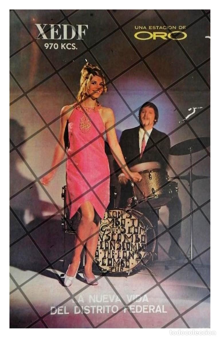 Sammeln von Plakaten: AFICHE RETRO RADIO DIFUSORA XEDF. ORO 1969