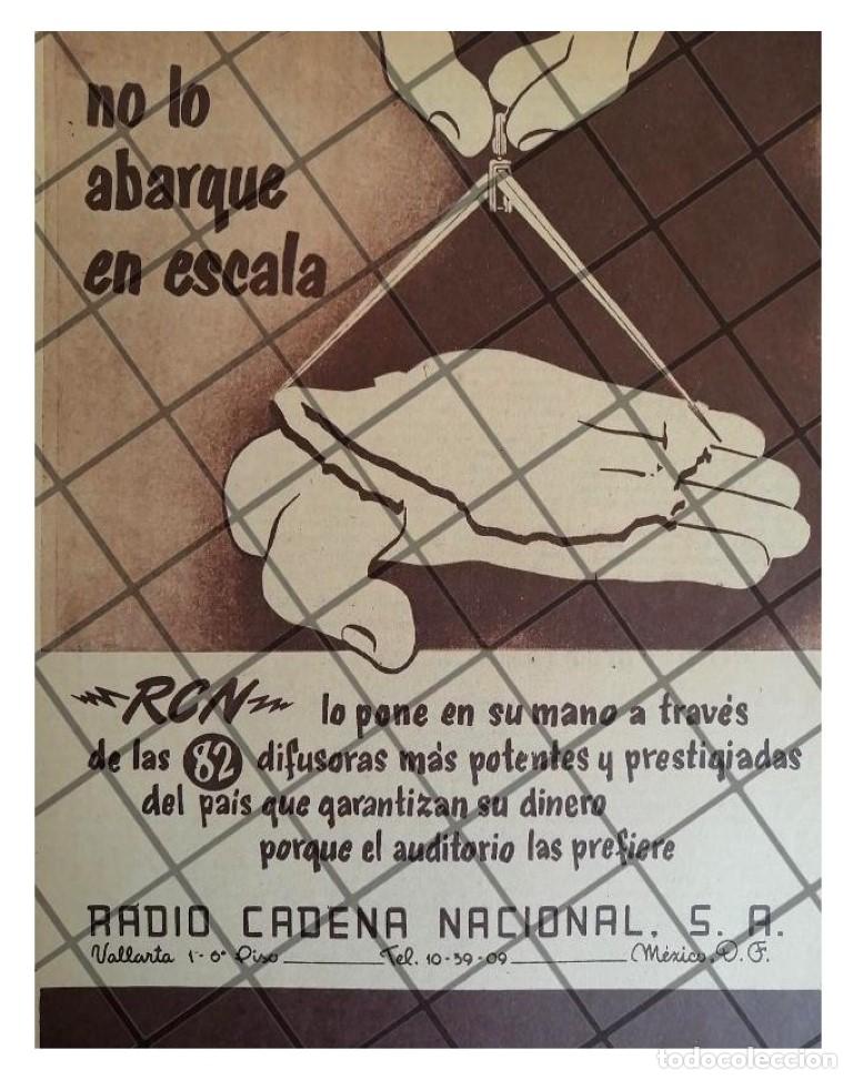 Sammeln von Plakaten: PUBLICIDAD RETRO RADIO CADENA NACIONAL 1952 6
