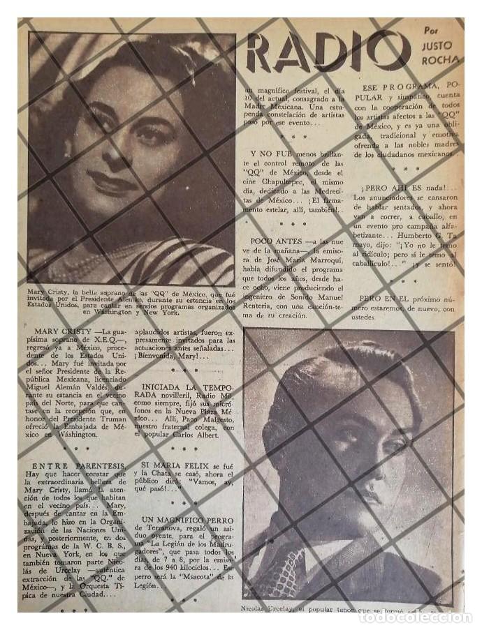 Sammeln von Plakaten: AFICHE RETRO. NICOLAS URCELAY Y MARY CRISTY XEQ RADIO 1947