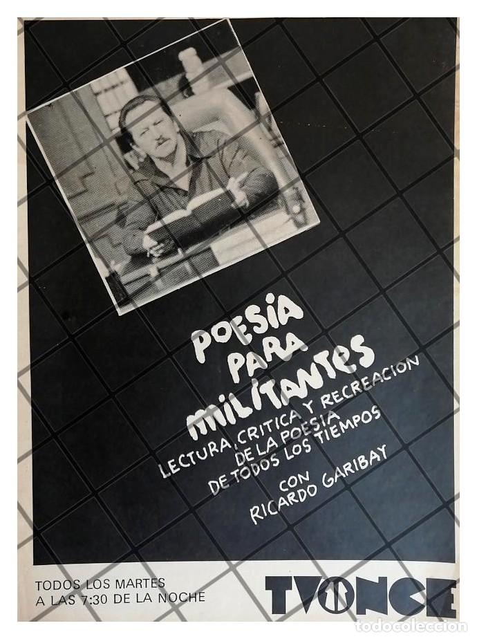 Sammeln von Plakaten: AFICHE RETRO TELEVISORA TVONCE Y RICARDO GARIBAY 1979