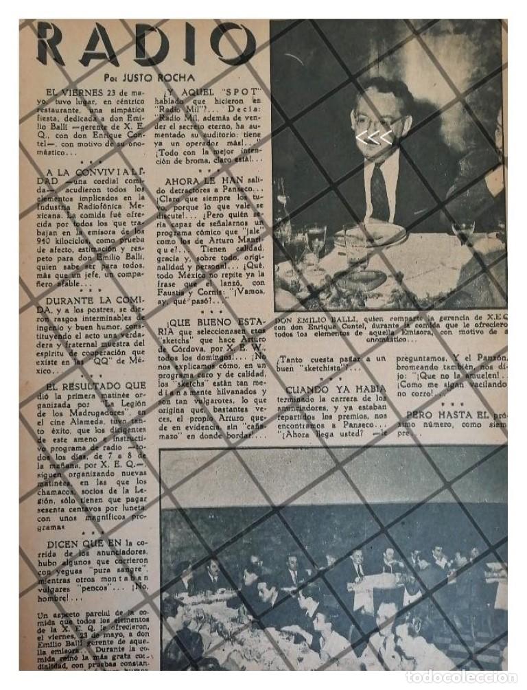 Sammeln von Plakaten: AFICHE RETRO. EMILIO BALLI Y MAS NOTAS DE XEQ RADIO 1947