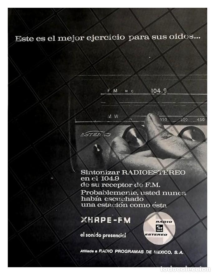 Sammeln von Plakaten: AFICHE RETRO EMISORA DE RADIO XHRPE-FM 1967 2