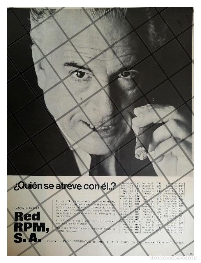 Sammeln von Plakaten: AFICHE RETRO EMISORAS RADIO PROGRAMAS DE MEXICO 1968 /8