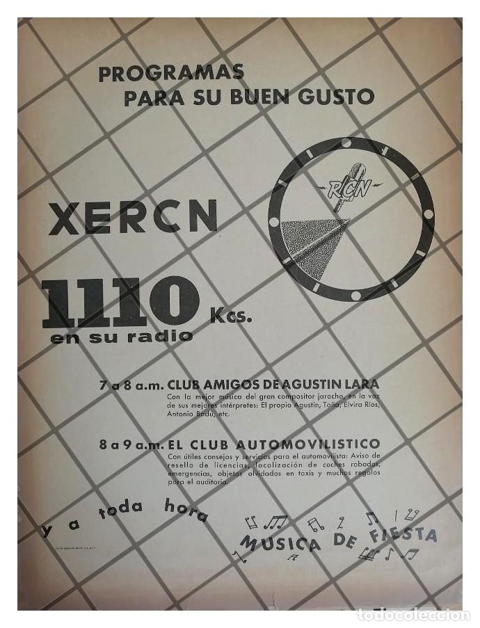 Sammeln von Plakaten: PUBLICIDAD RETRO RADIO DIFUSORA XERCN 1961