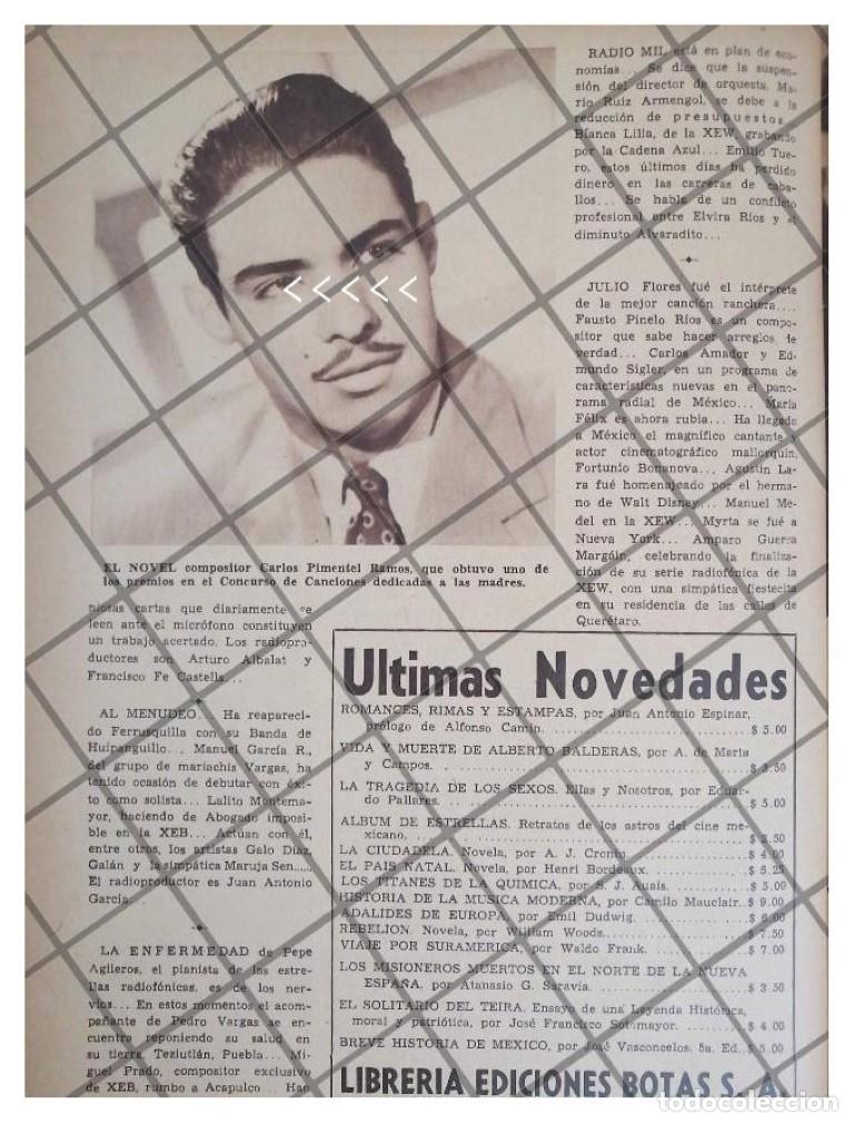 Poster collecting: AFICHE RETRO INICIOS DE CARLOS PIMENTEL RAMOS 1944 etc