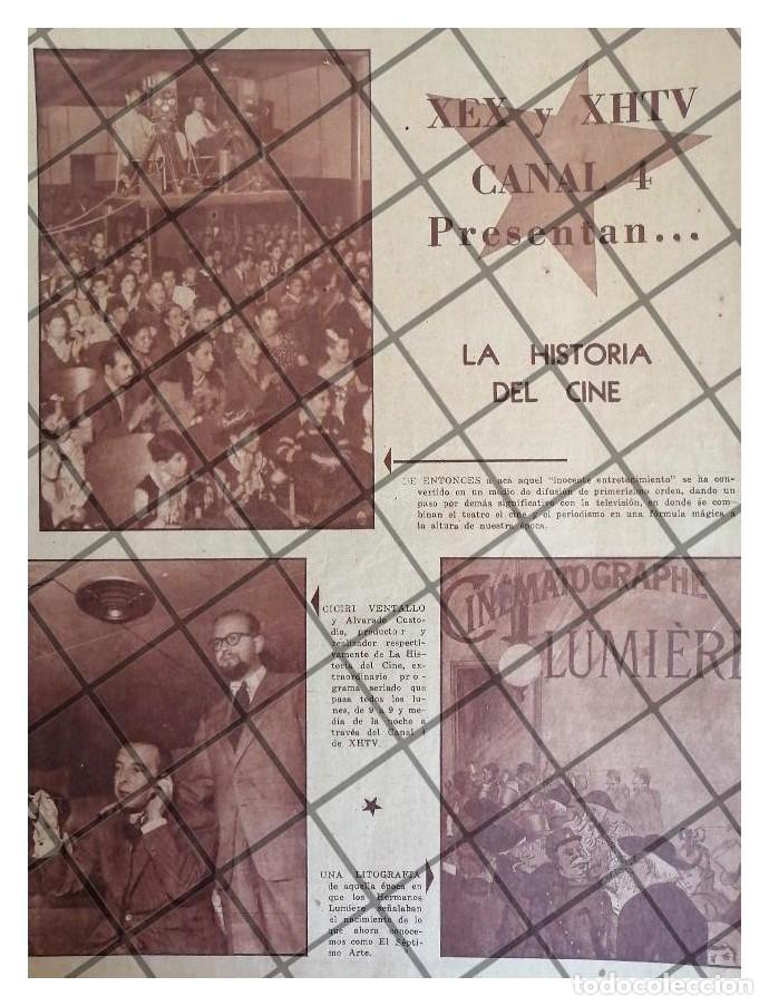 Collezionismo di affissi: AFICHE RETRO TELEVISORA XEX Y XHTV CANAL 4 1952