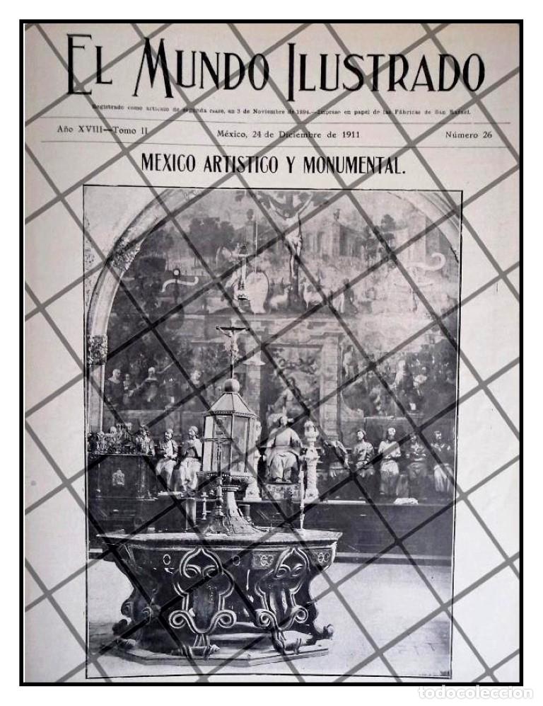 Collezionismo di affissi: PORTADA ANTIGUA 1911 TEMPLO SANTA ROSA, QUERETARO *R