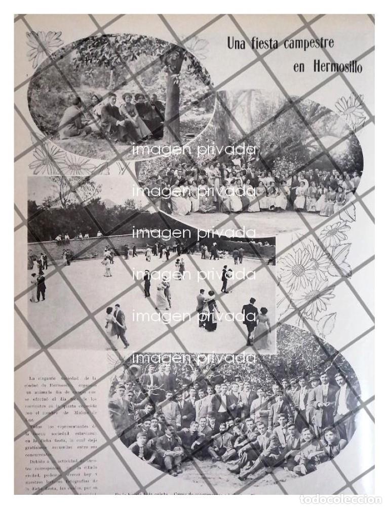 Collezionismo di affissi: AFICHE RETRO FIESTA. MOLINO DE LA LUZ, HERMOSILLO 1911 *R