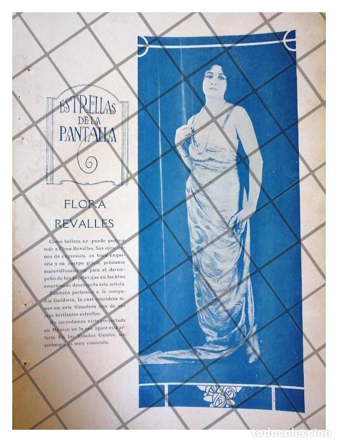 Collezionismo di affissi: AFICHE ANTIGUO LA ACTRIZ FLORE REVALLES 1920 CINE MUDO