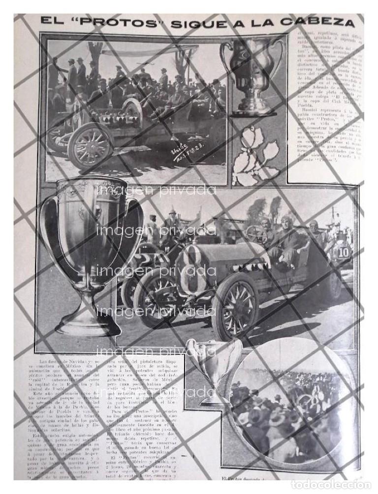 Collezionismo di affissi: AFICHE ANTIGUO AUTOS PROTOS 1911 GANA CARRERA *R