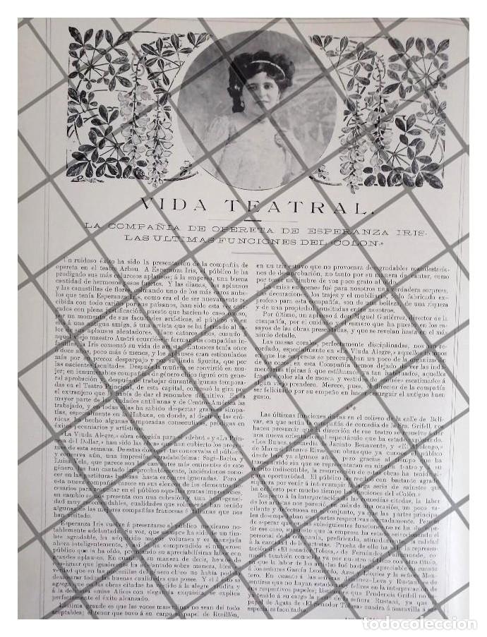 Collezionismo di affissi: AFICHE RETRO CIA. DE TEATRO DE ESPERANZA IRIS 1911