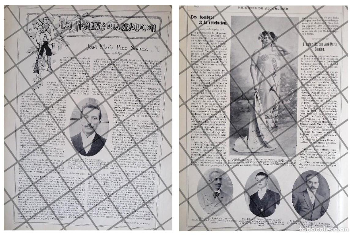 Collezionismo di affissi: AFICHE ANTIGUO JOSE M PINO SUAREZ Y VIRGINIA FABREGAS 1911 *r
