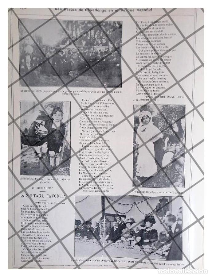 Collezionismo di affissi: AFICHE ANTIGUO FIESTA COVADONGA, PARQUE ESPA&Ntilde;OL 1911 *R