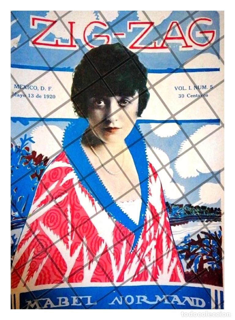Collectionnisme d'affiches: PORTADA ANTIGUA. ACTRIZ DE CINE MUDO MABEL NORMAND 1920