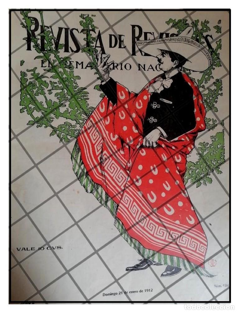 Poster collecting: PORTADA ANTIGUA ARTISTICA 1912 CHARRO MEXICANO