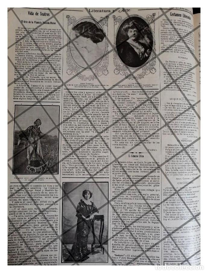 Poster collecting: AFICHE ANTIGUO PIANISTA. YOLANDA MORE Y TEATRO 1912