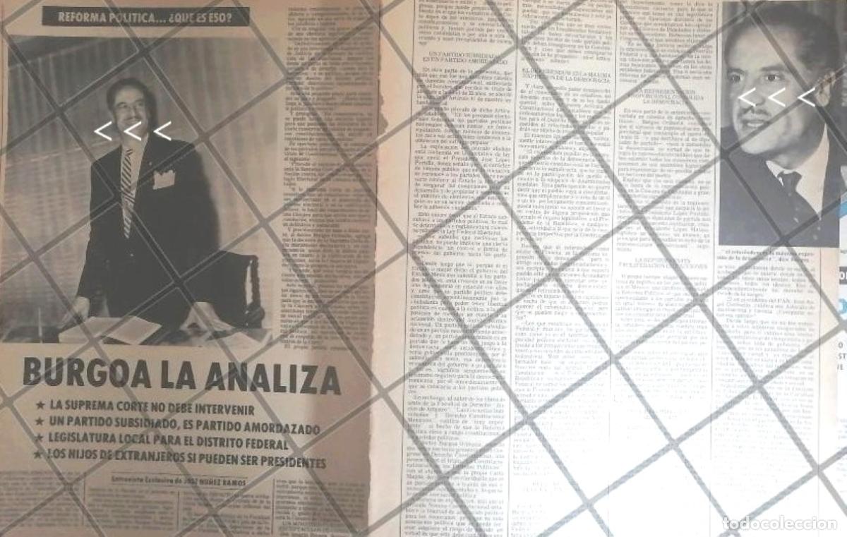 Poster collecting: AFICHE RETRO ENTREVISTA A IGNACIO BURGOA Y SUPREMA 1979