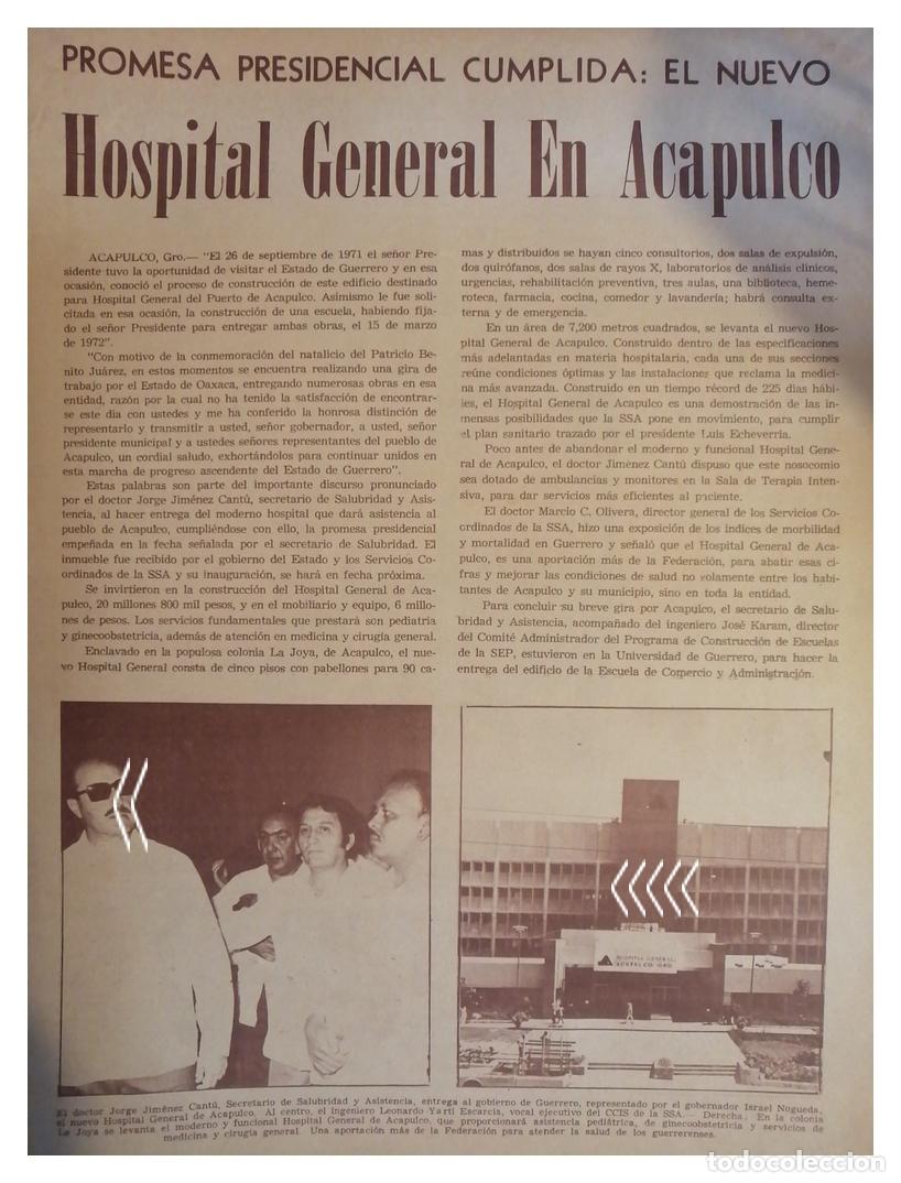Poster collecting: AFICHE ANTIGUO INAUGURAN HOSPITAL GENERAL ACAPULCO 1971