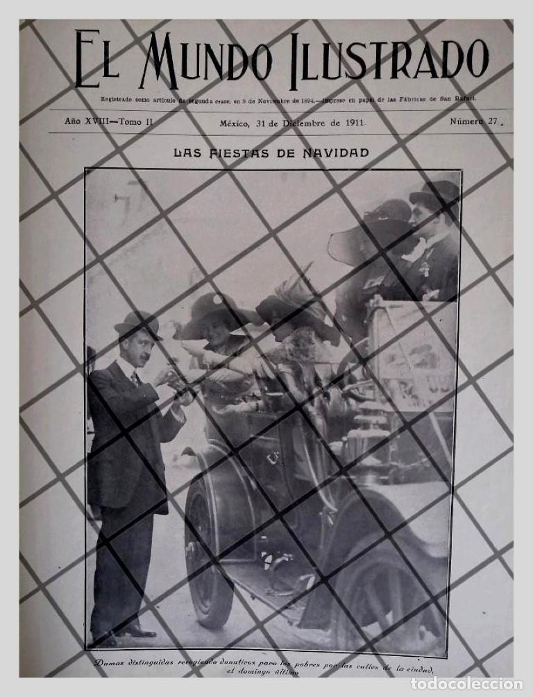 Poster collecting: PORTADA ANTIGUA 1911 GENTE EN EL CENTRO D.F *R