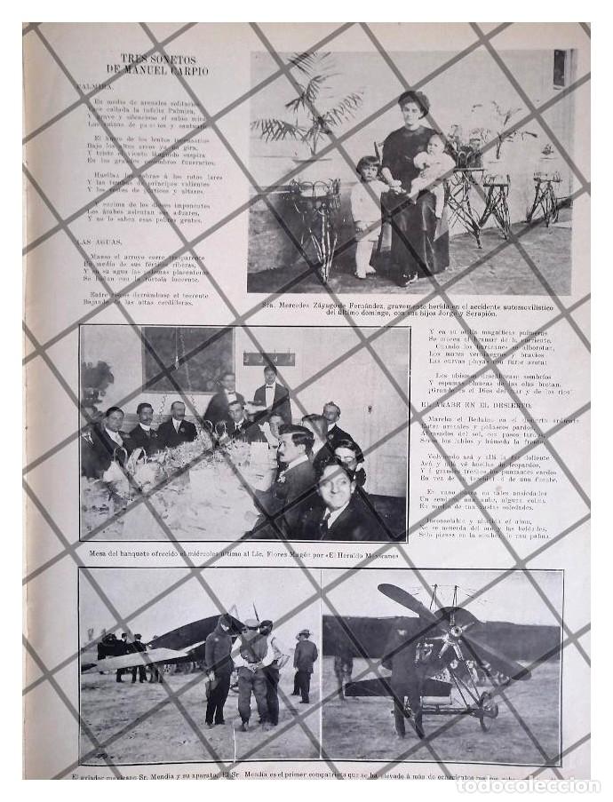Poster collecting: AFICHE RETRO PILOTO MARTIN MENDIA Y MAS NOTAS 1911 *R