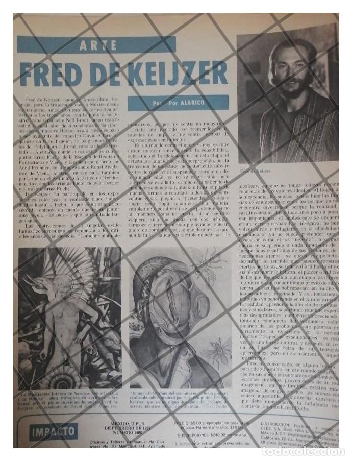 Poster collecting: AFICHE RETRO EL PINTOR FRED DE KEIJZER, SU SOBRAS 1977