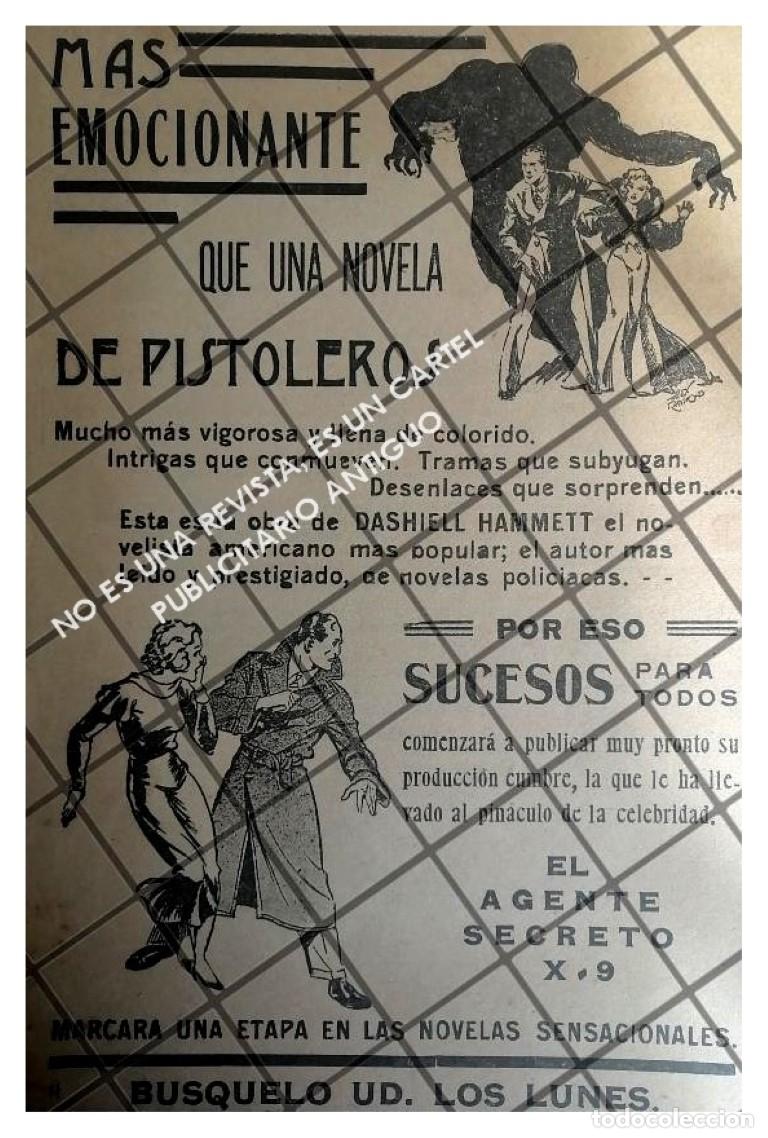 Poster collecting: AFICHE PUBLICITARIO RETRO EL AGENTE SECRETO X-9 (NO ES REVISTA)