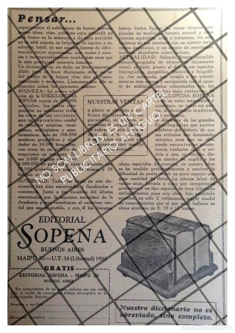 Poster collecting: AFICHE PUBLICITARIO ANTIGUO EDITORIAL RAMON SOPENA 1931 3