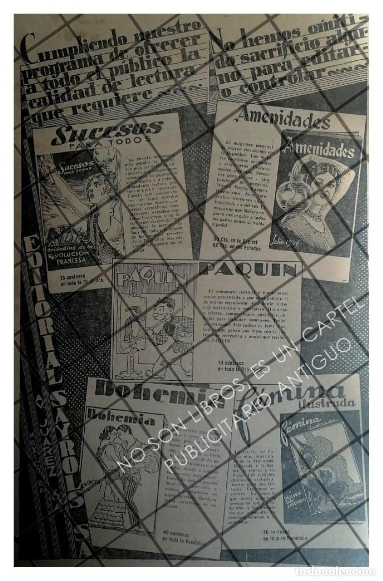 Poster collecting: AFICHE PUBLICITARIO RETRO SAYROLS. REVISTA PAQUIN Y MAS