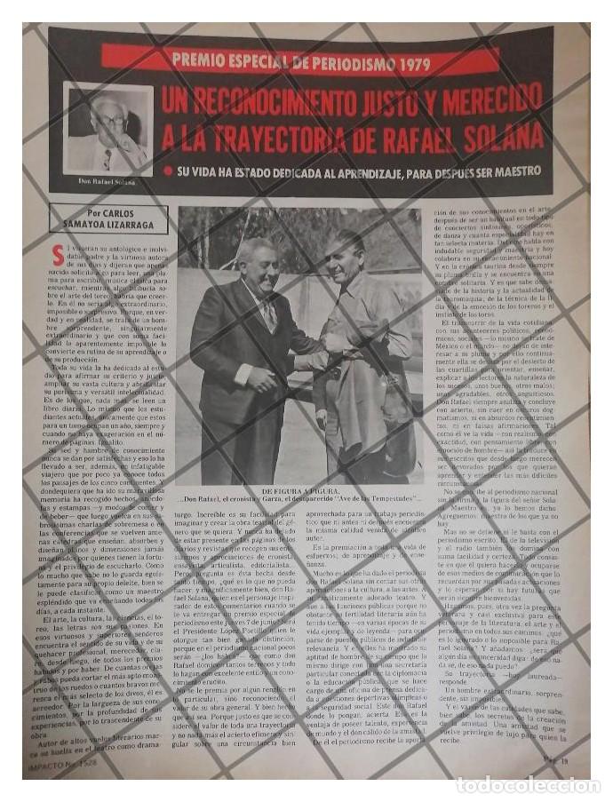Poster collecting: AFICHE RETRO. PREMIO DE PERIODISMO A RAFAEL SOLANA 1979