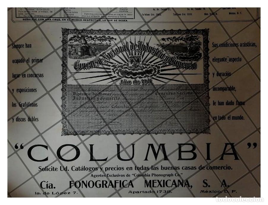 Poster collecting: PUBLICIDAD ANTIGUA CIA. FONOGRAFICA MEXICANA 1912 -3