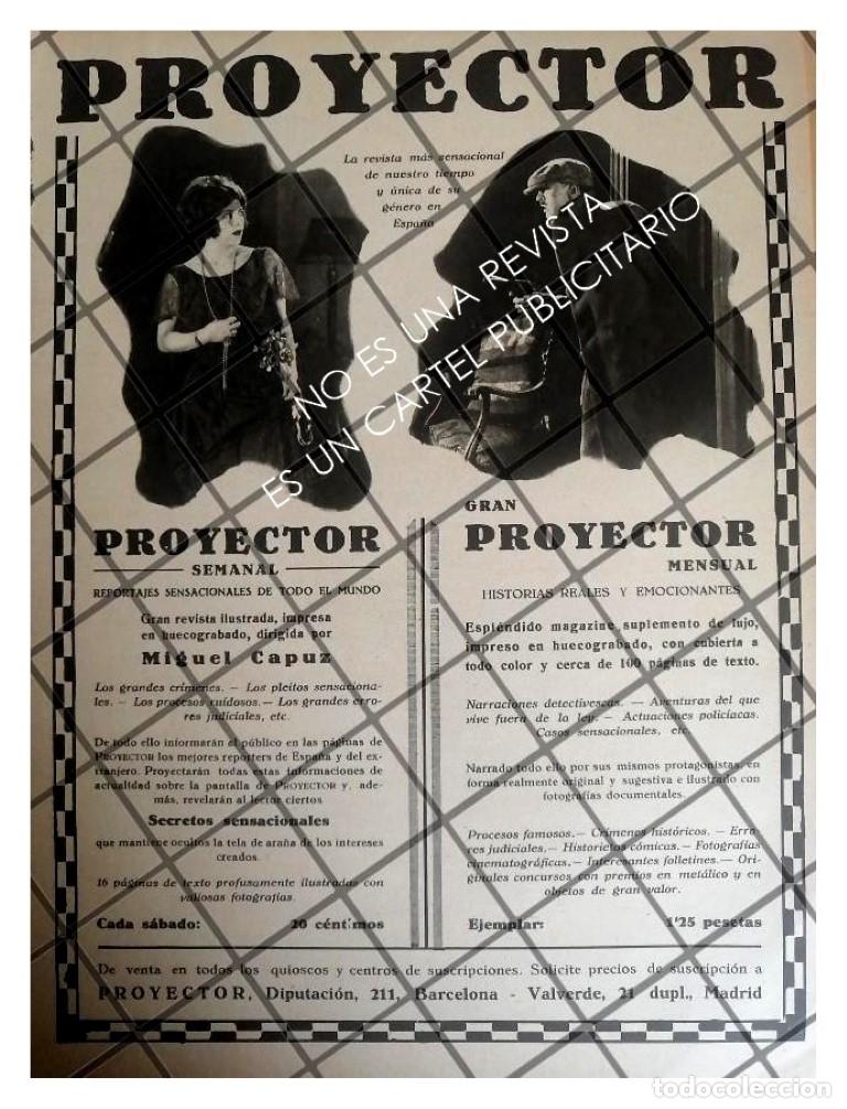 Collectionnisme d'affiches: AFICHE PUBLICITARIO RETRO REVISTA PROYECTOR 1930
