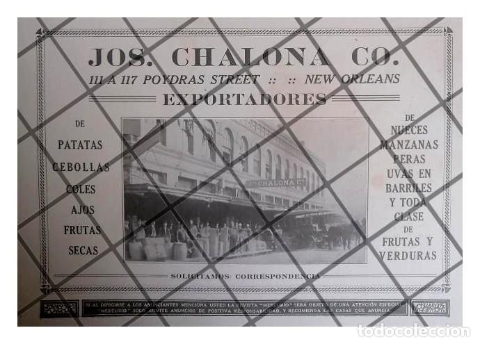 Collectionnisme d'affiches: AFICHE PUBLICITARIO RETRO JOS CHALONA CO. 1913 RARE