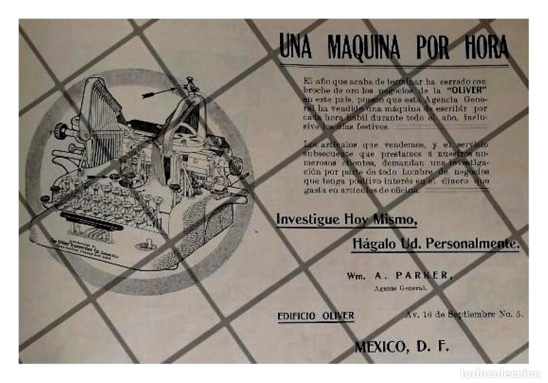 Poster collecting: CARTEL PUBLICITARIO RETRO. MAQUINA DE ESCRIBIR OLIVER 1912