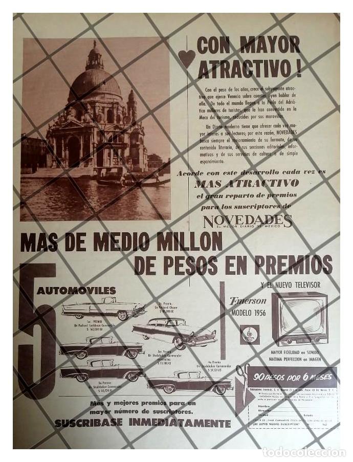 Poster collecting: PUBLICIDAD RETRO SORTEOS DEL PERIODICO NOVEDADES 1956