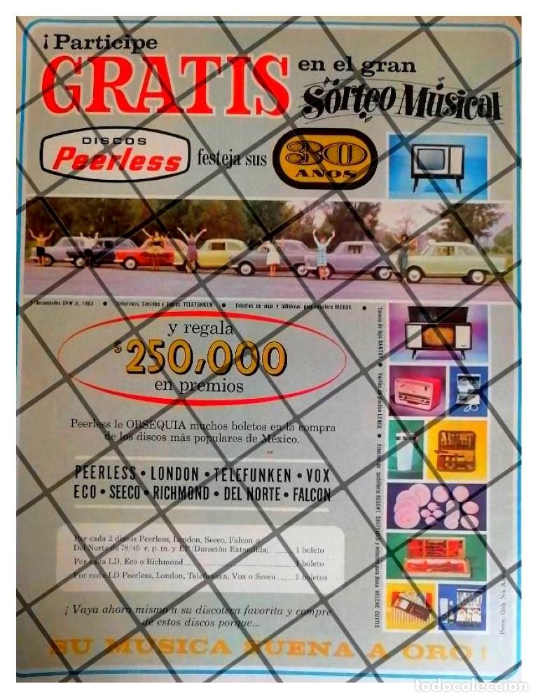 Poster collecting: CARTEL PUBLICITARIO RETRO DISCOS PEERLESS 30 ANIVERSARIO 1963