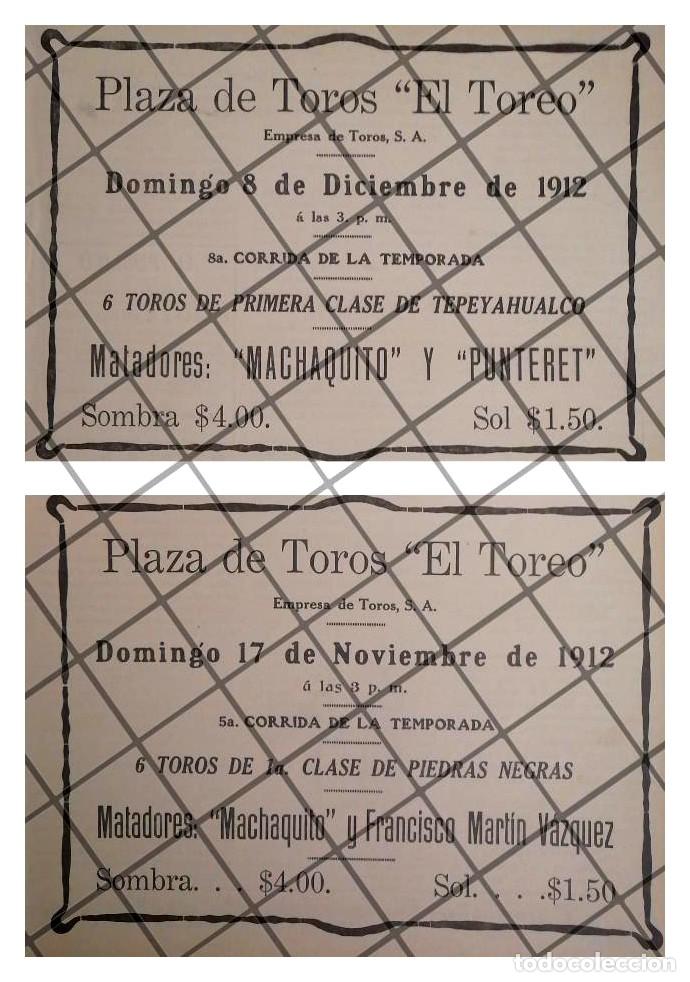 Poster collecting: 3 AFICHES ANTIGUOS CORRIDA PLAZA DE TOROS EL TOREO 1912 34