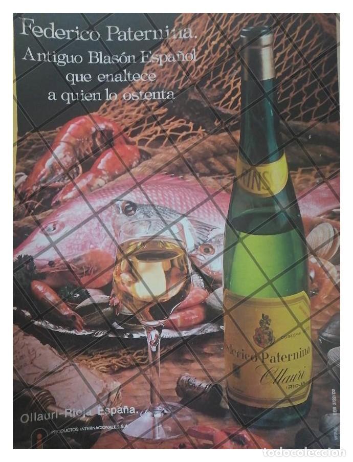 Colecionismo de cartazes: CARTEL PUBLICITARIO RETRO VINOS FEDERICO PATERNINA 1979 2