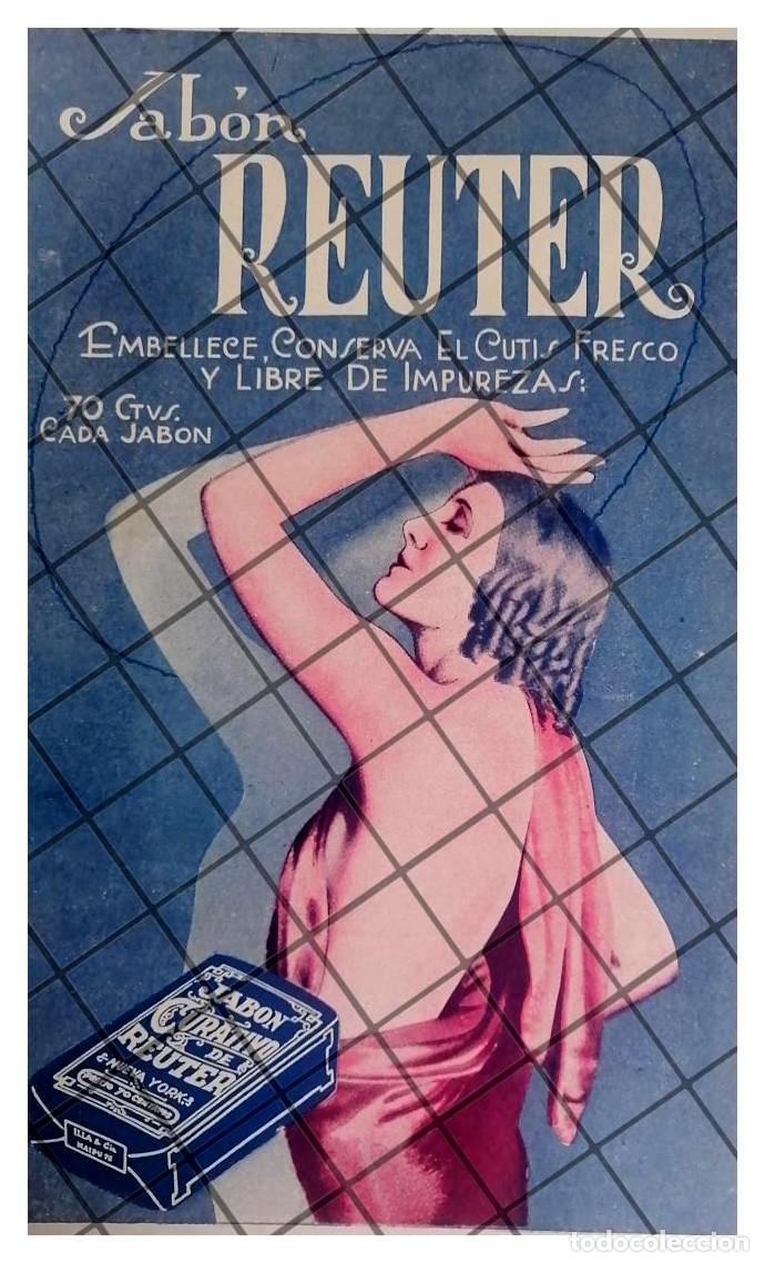 Colecionismo de cartazes: CARTEL PUBLICITARIO ANTIGUO JABON REUTER 1928