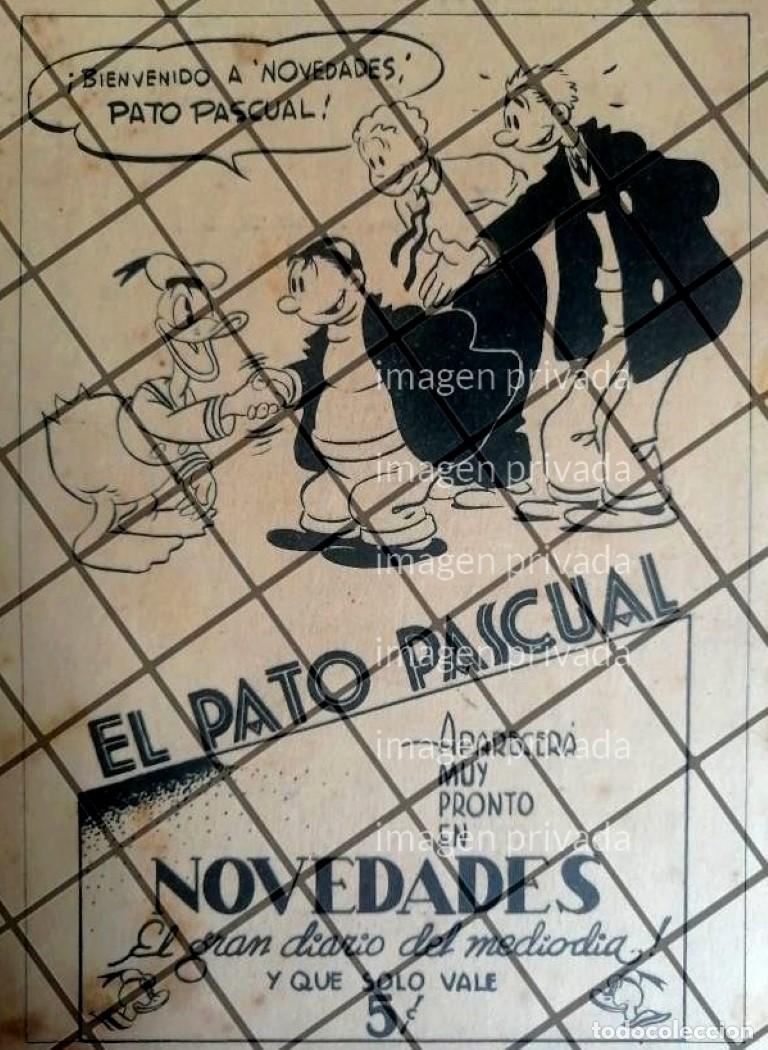 Colecionismo de cartazes: RARISIMO AFICHE RETRO LLEGA EL PATO LUCAS A MEXICO 1935 3
