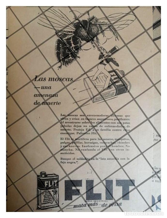 Colecionismo de cartazes: CARTEL PUBLICITARIO ANTIGUO INSECTICIDA FLIT 1930 -4