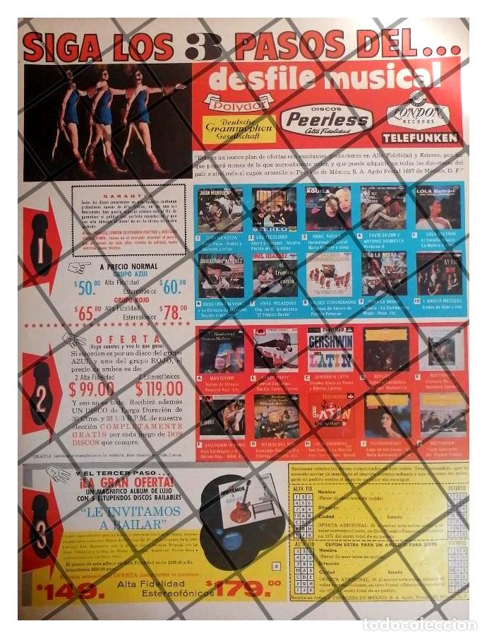 Coleccionismo de carteles: AFICHE PUBLICITARIO RETRO. DISCOS PEERLESS 1963