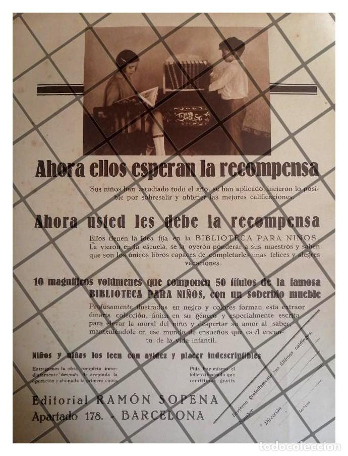 Coleccionismo de carteles: AFICHE PUBLICITARIO RETRO. EDITORIAL RAMON SOPENA 1930