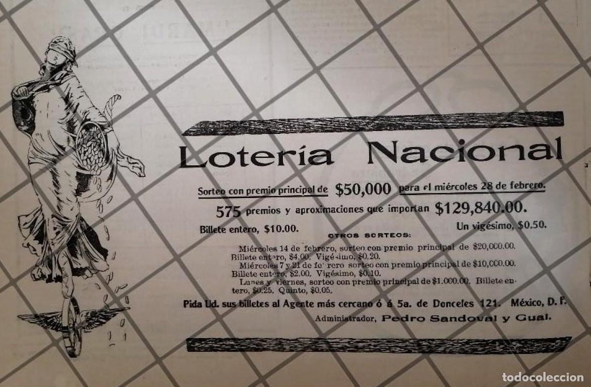 Coleccionismo de carteles: PUBLICIDAD ANTIGUA. LOTERIA NACIONAL 1912 /236