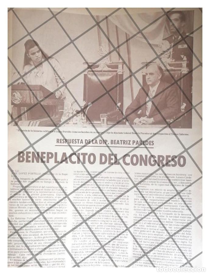 Coleccionismo de carteles: AFICHE RETRO. BEATRIZ PAREDEZ Y LOPEZ PORTILLO 1979
