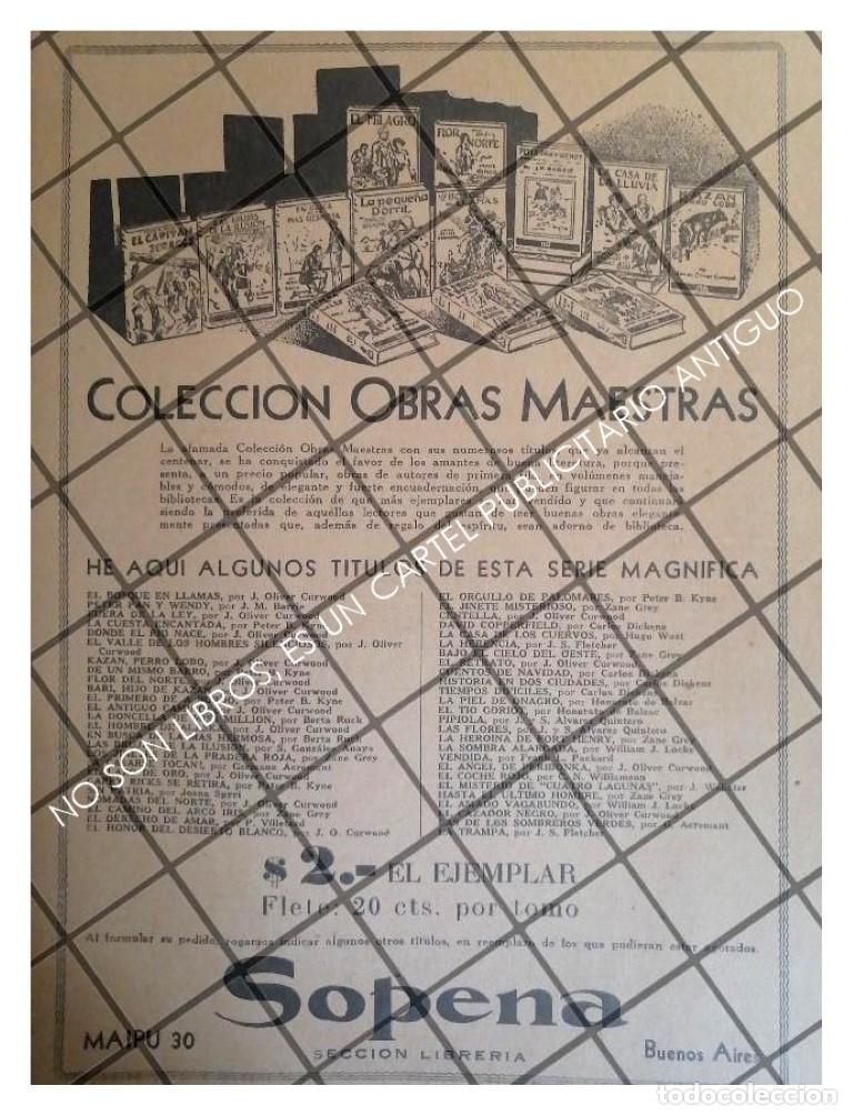 Coleccionismo de carteles: AFICHE PUBLICITARIO RETRO. EDITORIAL RAMON SOPENA 1929