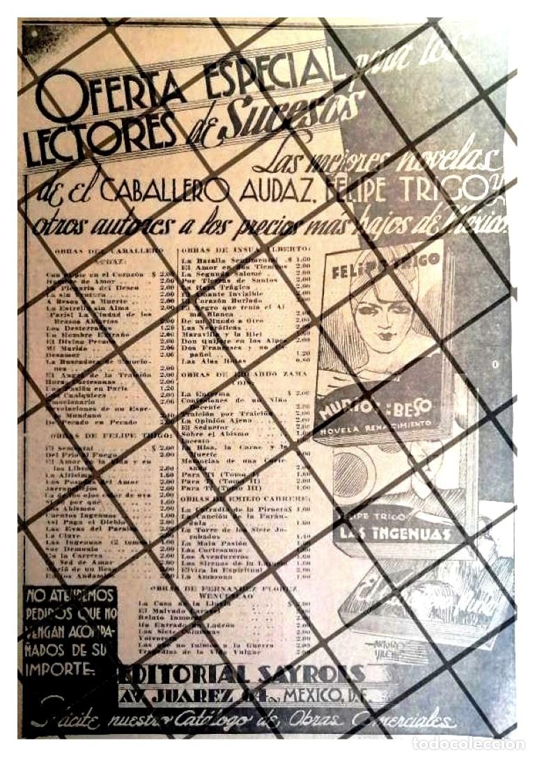 Coleccionismo de carteles: AFICHE PUBLICITARIO ANTIGUO, EDITORIAL SAYROLS 1934 /3