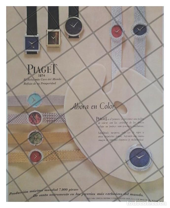 Coleccionismo de carteles: CARTEL PUBLICITARIO RETRO. RELOJES PIAGET COLOR 1967