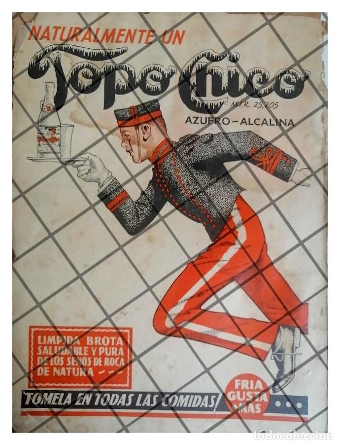 Sammeln von Plakaten: PUBLICIDAD ANTIGUA AGUA MINERAL TOPO CHICO 1940 /377